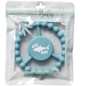 Wholesale - 1pc Silicone Peace Teether - Arctic Blue "Bite Me" Shark C/P 100, UPC: 195010141901